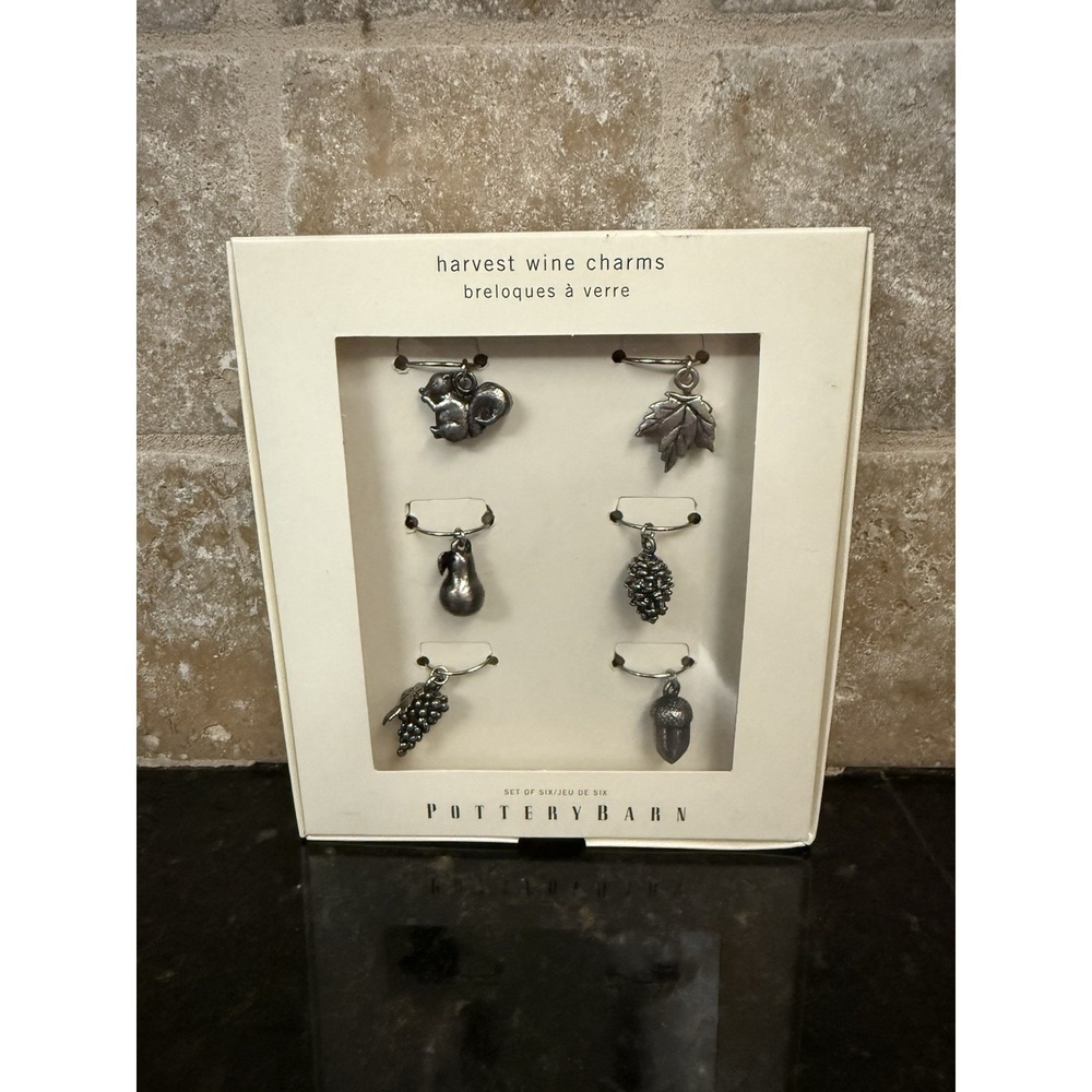 Pottery‎ Barn Harvest Wine Party Charms Set of 6